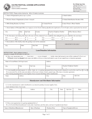 ... APPLICATION State Form XXXXX INDIANA GAMING COMMISSION INSTRUCTIONS ... APPLICATION State Form XXXXX INDIANA GAMING COMMISSION INSTRUCTIONS