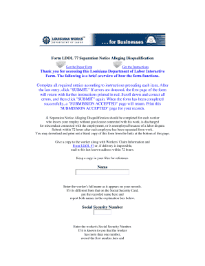 La Separation Notice - Fill Online, Printable, Fillable, Blank | PDFfiller