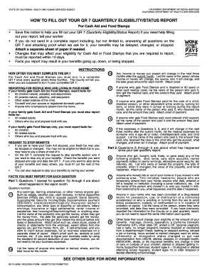 form calfresh qr7 report fillable cell phone pdffiller fill forms county pdf ca california printable department services angeles los