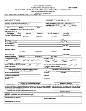 Fillable Passport Application Form - Philippine Embassy in Ottawa ...