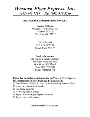 Western Flyer Express Brookfield - Fill Online, Printable ...
