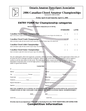 AWDC AMATEUR Syllabus ENTRY Doc Template PdfFiller