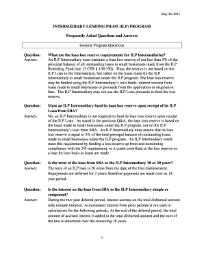 Intermediary Lending Pilot (ILP) Program FAQs