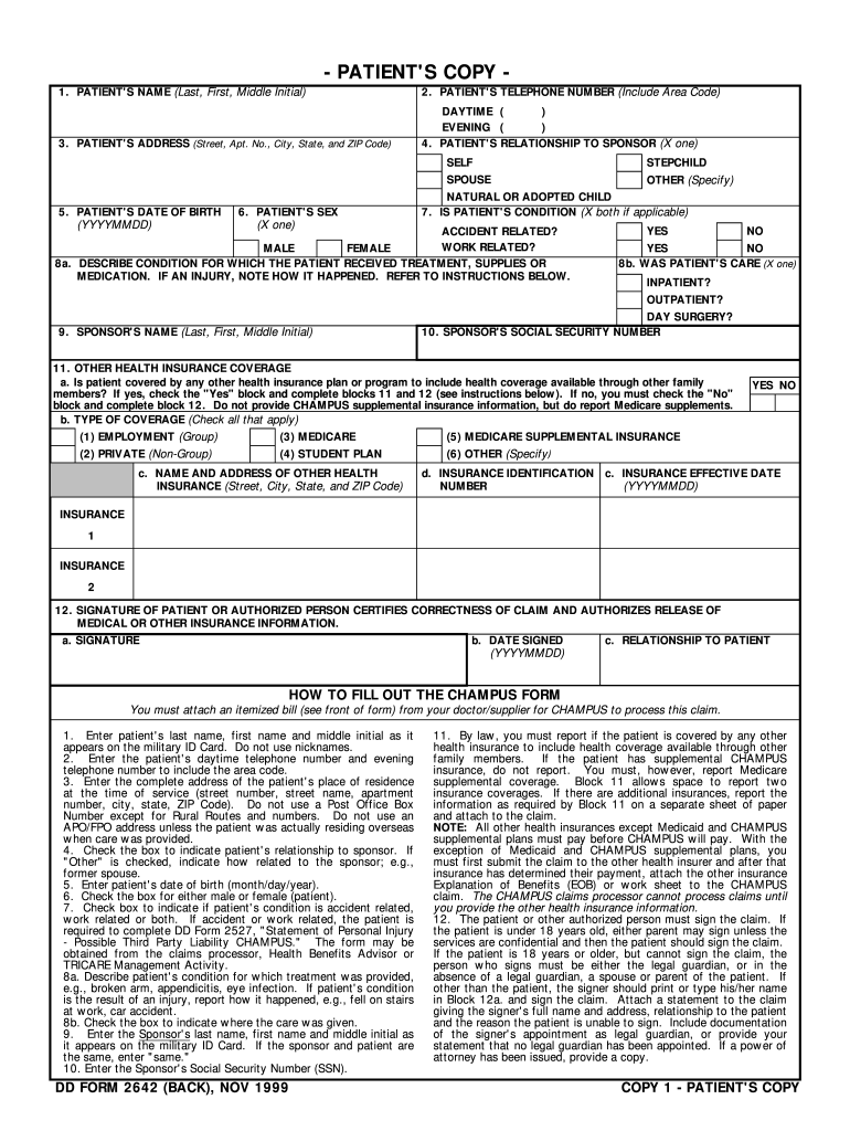 Dd 2642 Fill Out Sign Online DocHub