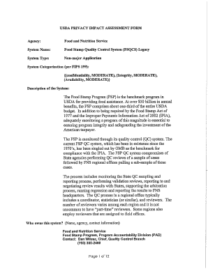USDA PRIVACY IMPACT ASSESSMENT FORM - usda