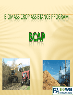 Biomass Crop Assistance Program BCAP - usda