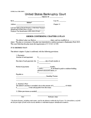 Chapter 7 list of creditors form - bankruptcy form 230b