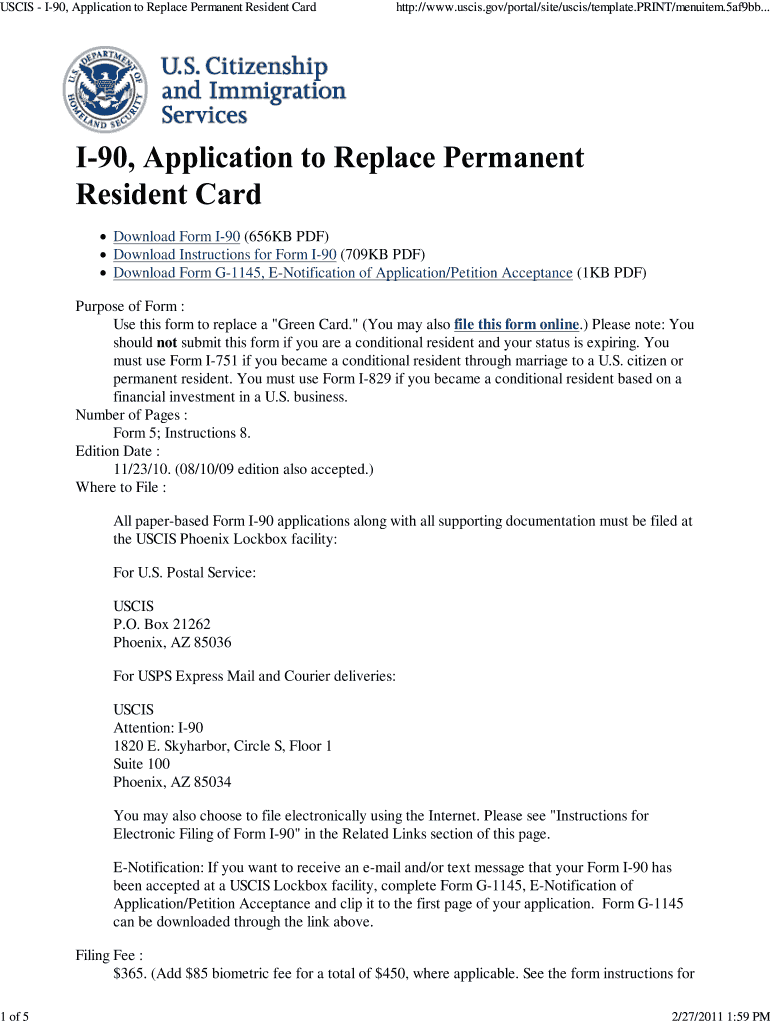 I 90 Form Printable Printable Form Templates And Letter