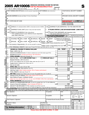 2005 Arkansas Individual Income Tax Return