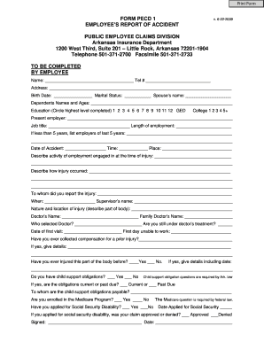 Employee’s Report of Accident