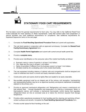 calcode compliant hot dog cart