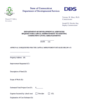 Connecticut Capital Improvement Form - Fill Online, Printable, Fillable ...