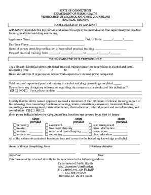 Name of Person Completing Form Telephone Number Signature Date - ct