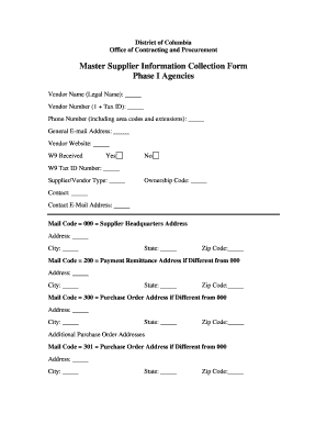 information collection form