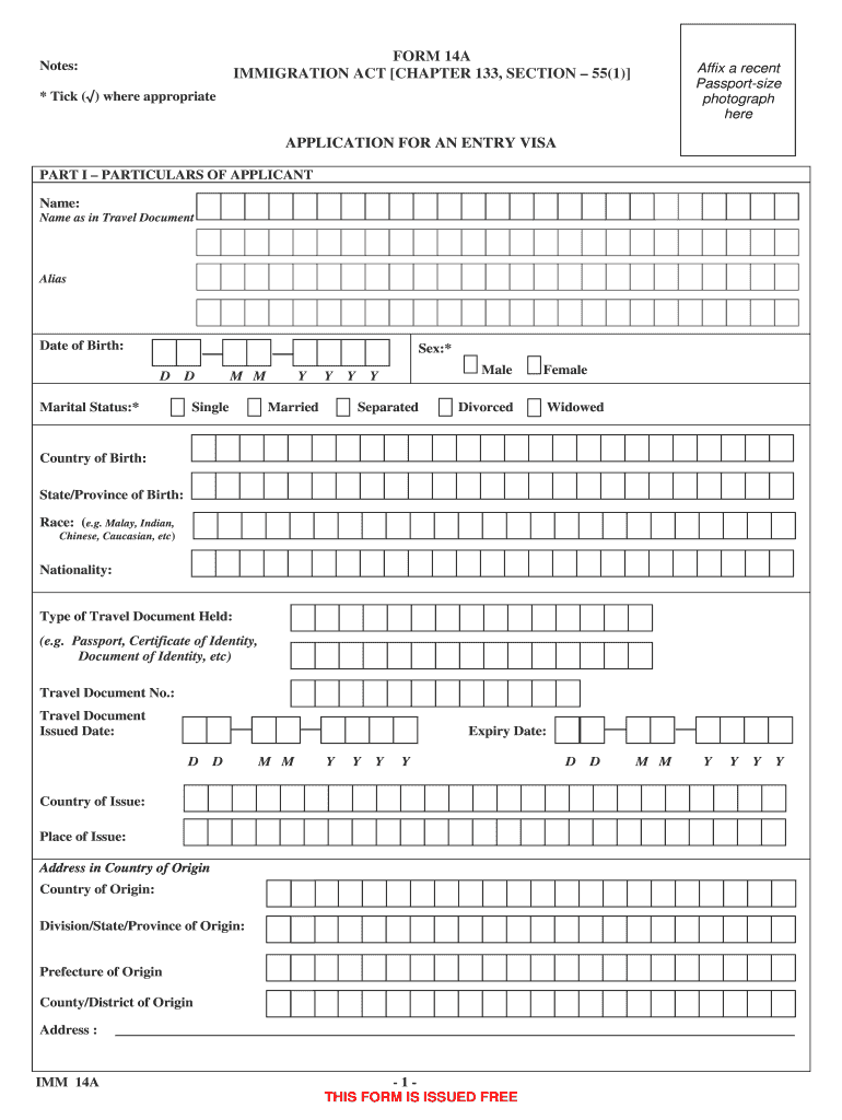 singapore visa form 14a filled sample pdf