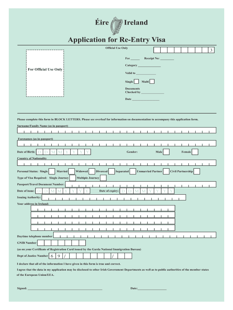 ireland tourist visa application form pdf