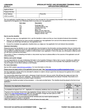 Fillable Online lebanon embassy gov australian lebanon form Fax Email Print pdfFiller