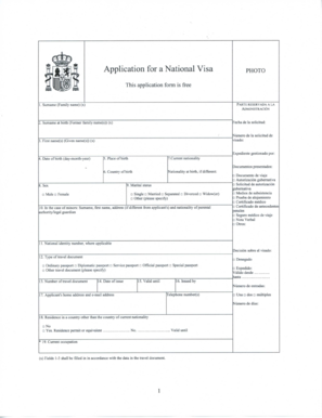 Application for a National Visa - bu