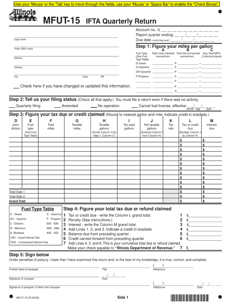 illinois ifta quarterly return Preview on Page 1