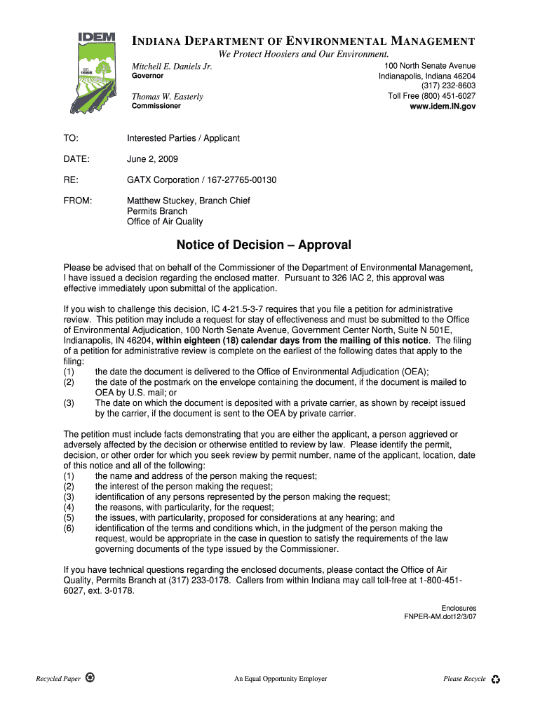 Interested Parties Applicant June 2, 2009 GATX Corporation 167-27765-00130 Matthew Stuckey, Branch C Preview on Page 1