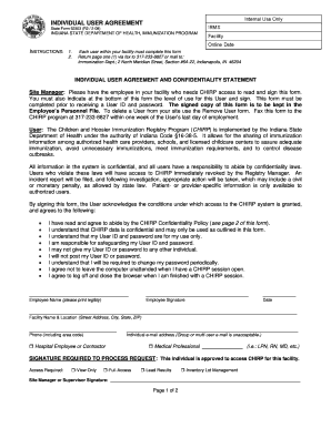 Indiana CHIRP User Agreement