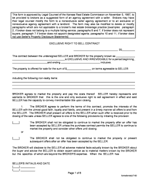 exclusive right to sell forms industrial