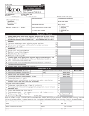 Louisiana Fiduciary Income Tax Return