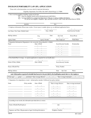 Insurance Portability Law Application