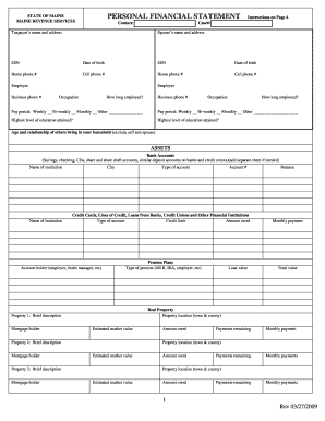 Maine fillable pfs form