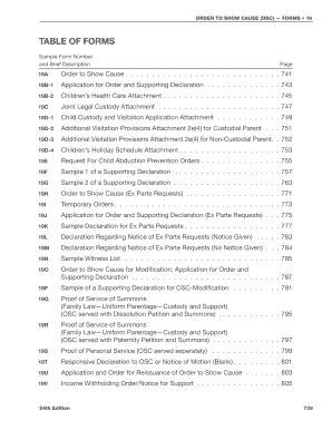 California Order to Show Cause