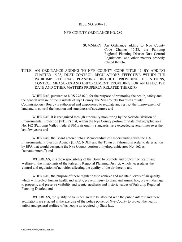 BILL NO - Nevada Division of Environmental Protection - State of - ndep nv Preview on Page 1