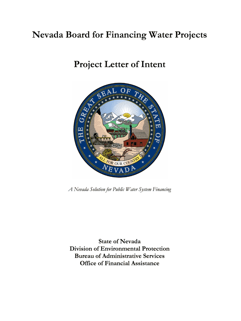 Nevada Board for Financing Water Projects Project Letter of Intent - ndep nv Preview on Page 1