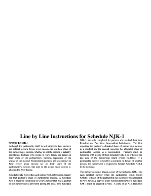 New Jersey Partnership Tax Form NJ-1065