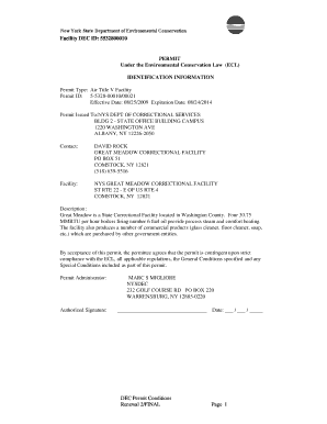 Facility DEC ID: 5532800010 DEC Permit Conditions Renewal 2 ... - dec ny