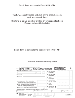 nys 1 form fill online printable fillable blank pdffiller form nys 1