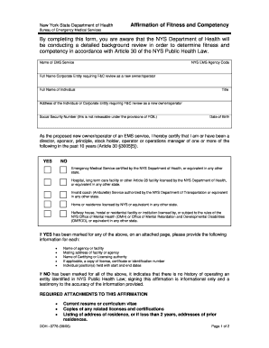 Nysdoh forms - doh form 3778