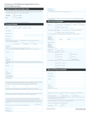 Centurion AUM Referral Application Form