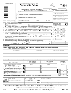 New York State Partnership Return IT-204