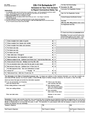 New York Sales Tax Schedule CT