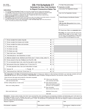 New York Connecticut Sales Tax Schedule