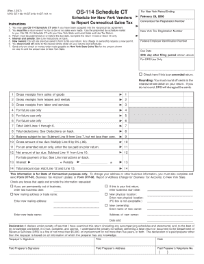 New York Connecticut Sales Tax Form