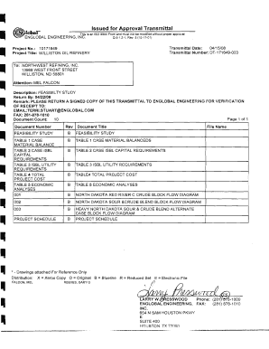 engineering transmittal please return signed form