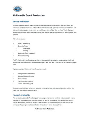 event producer service level agreement form