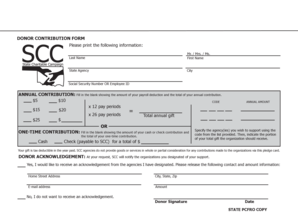 Donor Contribution Form