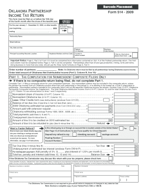 Partnership State Income Tax Software Oklahoma - Fill Online, Printable ...