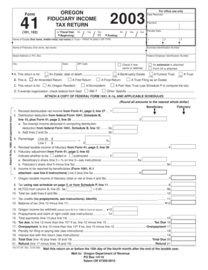 Oregon Fiduciary Income Tax Return