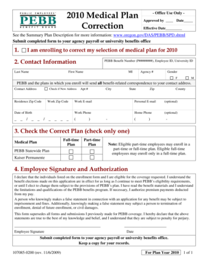 2010 Medical Plan Enrollment Form