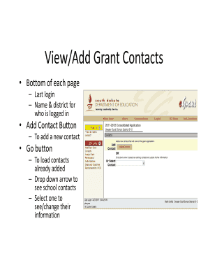 Grant Contact Management Form
