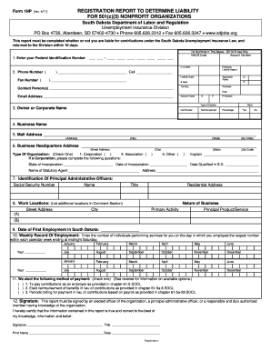 south dakota 501c3 reporting form