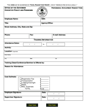 Professional Development Request Form